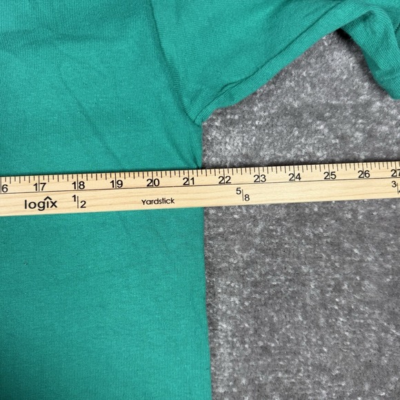 Vintage Champion T-Shirt Men's Large Green Logo Spellout USA Made Single Stitch - Picture 6 of 7